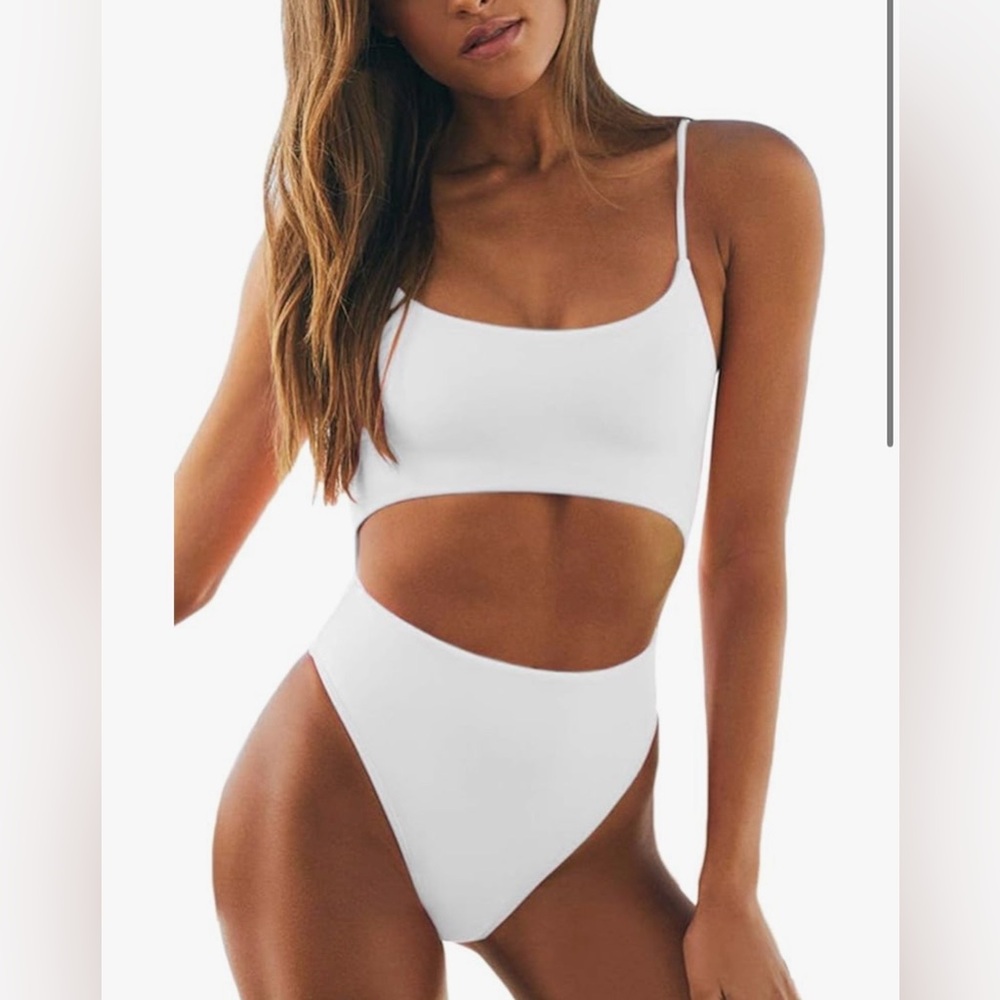White Cutout One-Piece Swimsuit